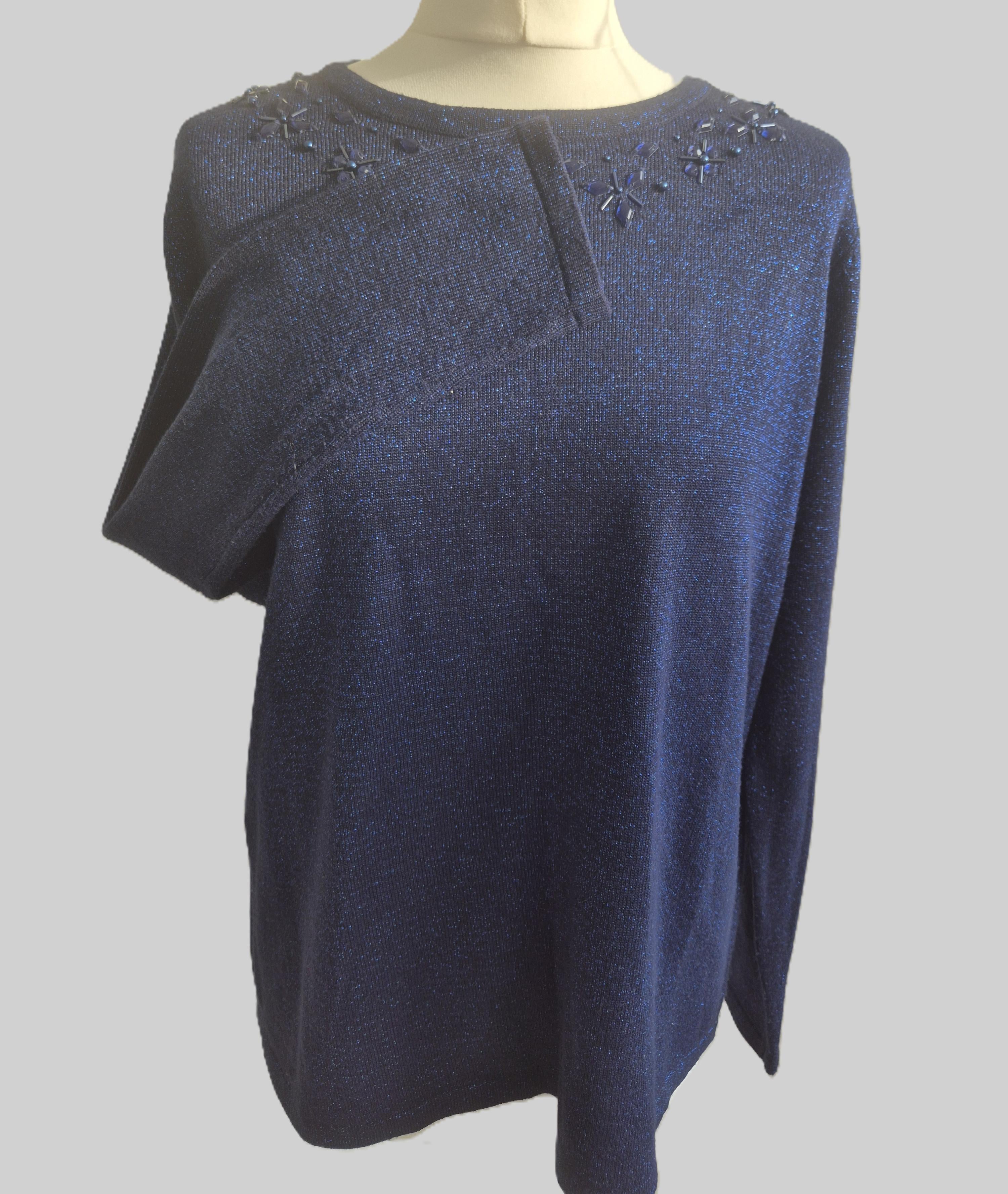 Bonmarché Embellished Neckline Jumper (M) SH