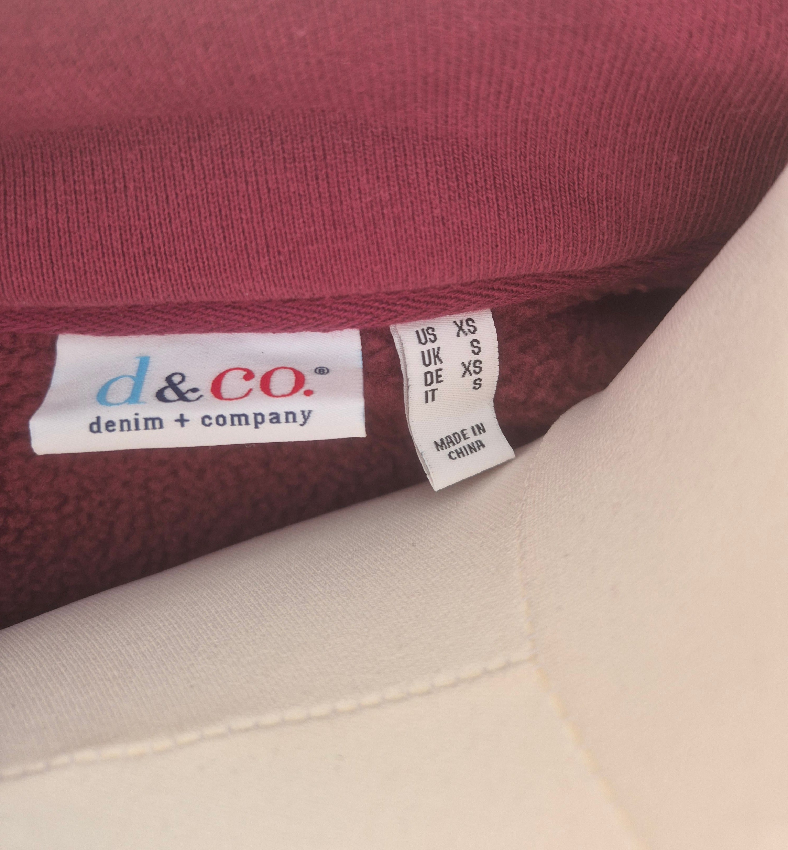 Denim & Co. Double‑Zip Fleece Jumper – Maroon (S) SH