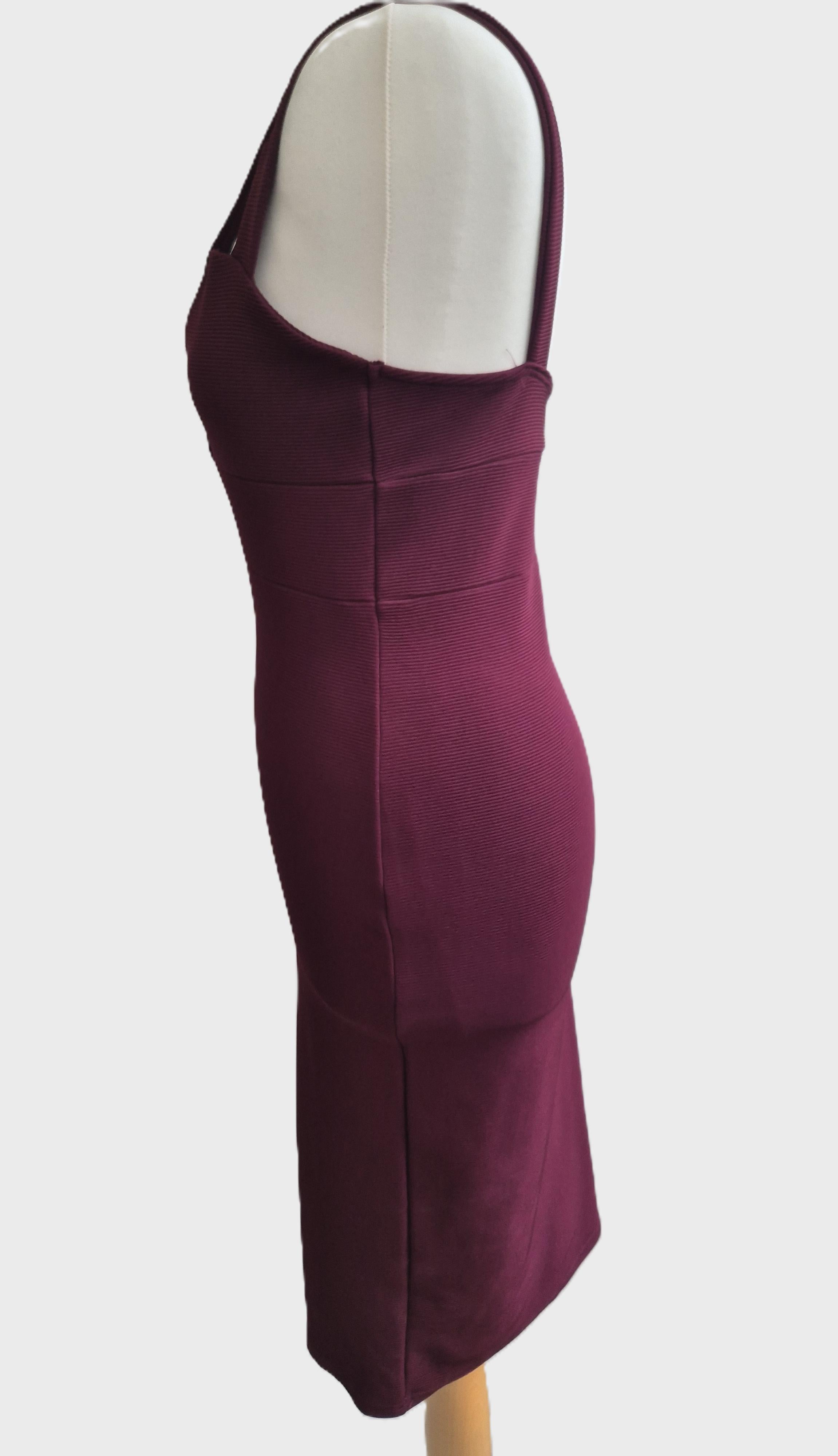 Miss Selfridge Burgundy Bandage Midi Dress (UK 12) NSH