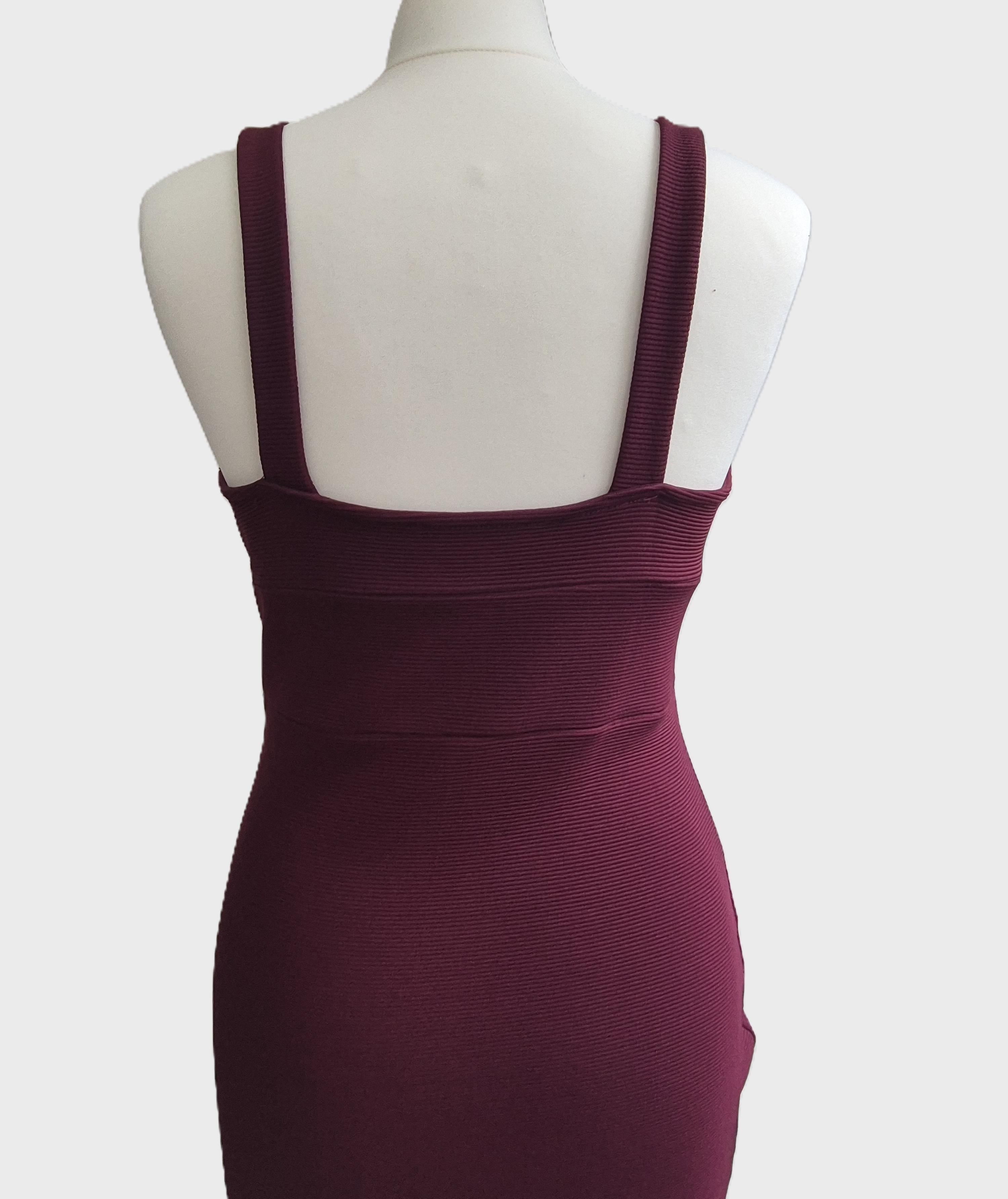 Miss Selfridge Burgundy Bandage Midi Dress (UK 12) NSH