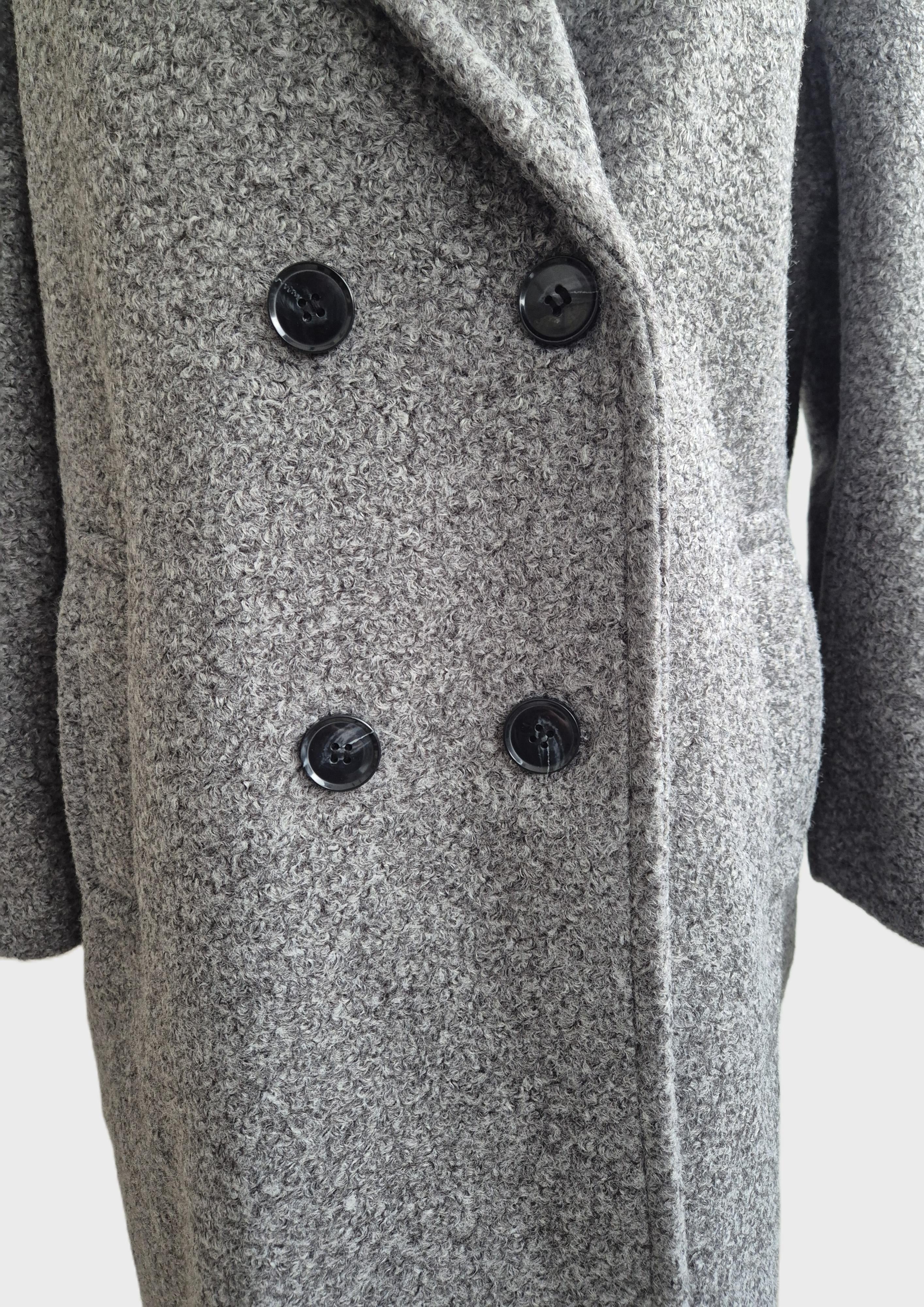 Friends Like These Grey Longline Boucle Tailored Smart Coat (UK 14) NWT