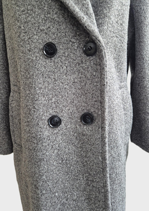 Friends Like These Grey Longline Boucle Tailored Smart Coat (UK 14) NWT