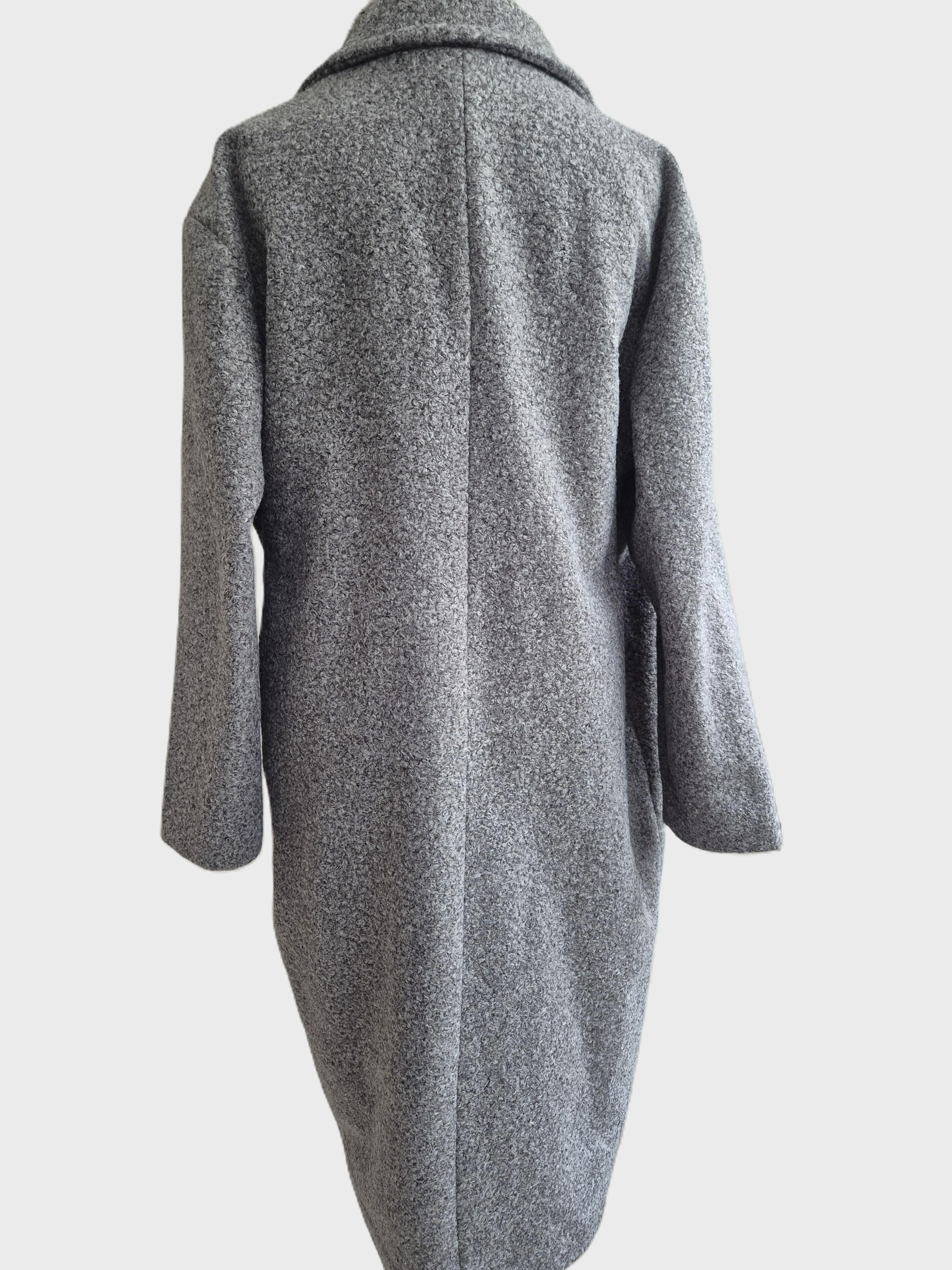 Friends Like These Grey Longline Boucle Tailored Smart Coat (UK 14) NWT