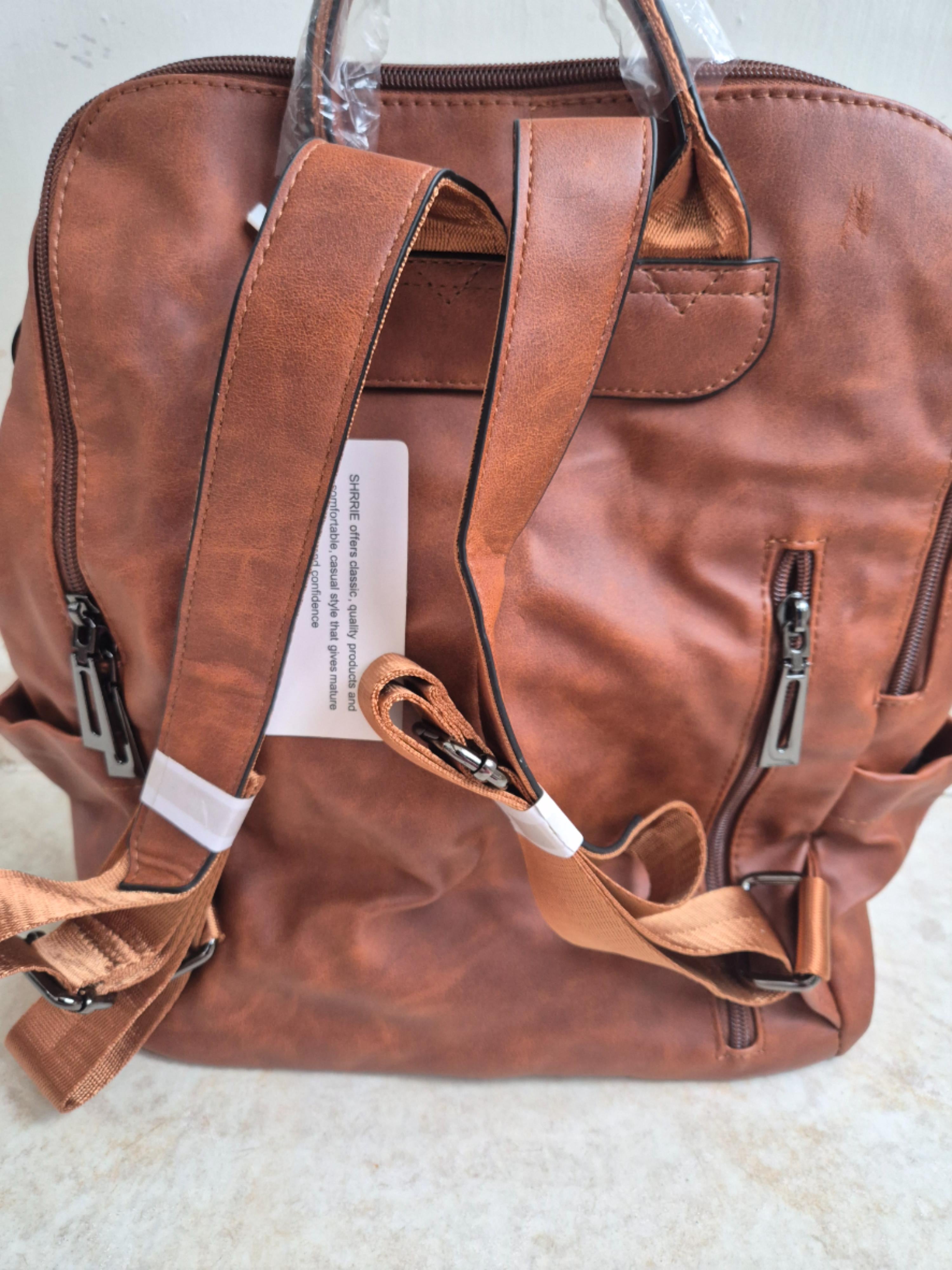 Shrrie Leather Backpack Set - NWT